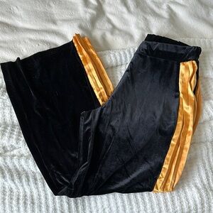 r.c.g velvet wide leg pants